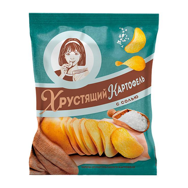 Чипсы Хрустящий картофель с солью 160 гр., флоу-пак