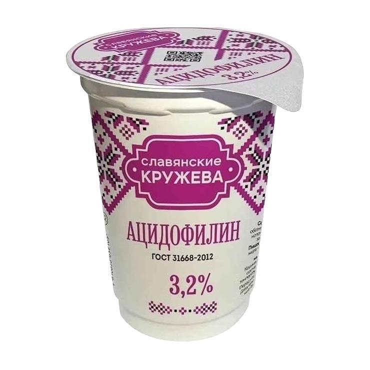 Ацидофилин Славянские Кружева 3,2% 200 гр., стакан