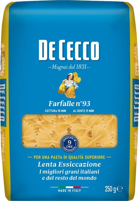 Макаронные изделия DeCecco №93 Farfalle Фарфалле 250 гр., флоу-пак