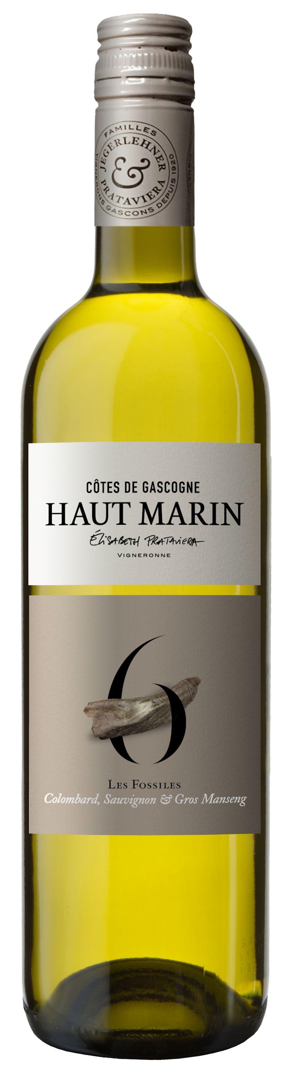 Вино 6 О Марин, Коломбар-Совиньон-Гро Мансан, Фоссиль, белое сухое, Франция 750 мл., стекло