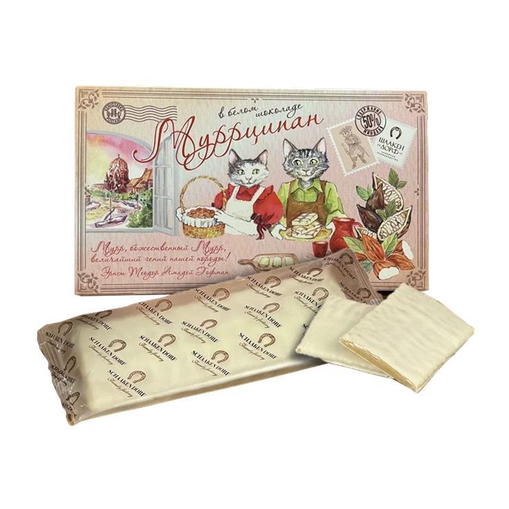 Марципановая плитка ШААКЕН ДОРФ Муррципан в белом шоколаде 90 гр., картон