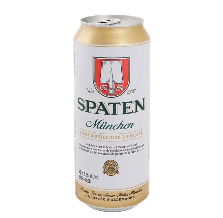 Пиво Spaten Munchen helles, РФ, 450 мл., ж/б