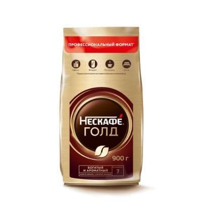 Кофе Нескафе голд растворимый 900 гр., флоу-пак