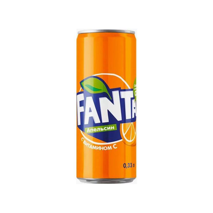 Напиток газированный Fanta апельсин 330 мл., ж/б