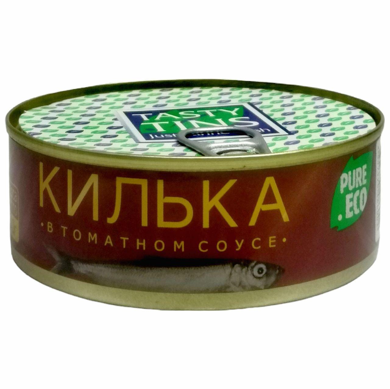 Килька Tasty Tins Обжаренная в томатном соусе 240 гр., ж/б