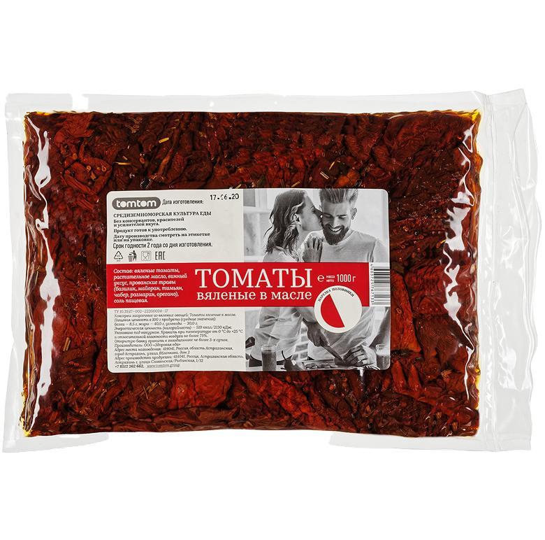 Томаты ТомТом вяленые в масле дольки 200 гр., в/у