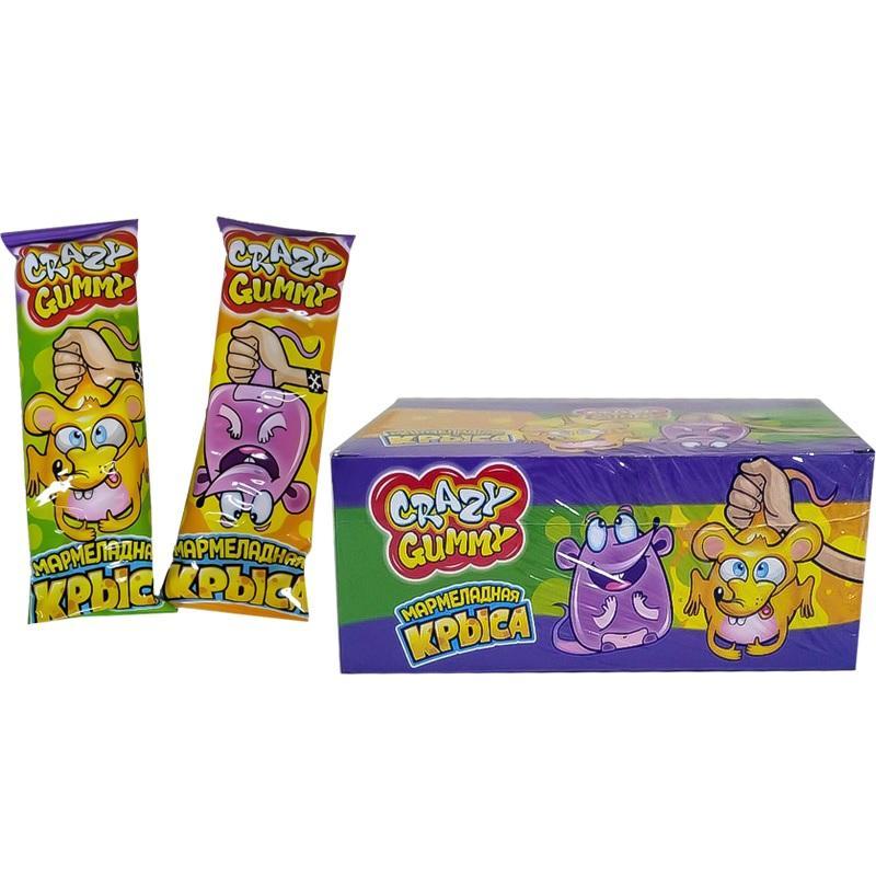 Мармелад Канди Клаб Crazy Gummy Мармеладная крыса 15 гр., флоу-пак