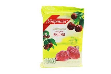 Мармелад со вкусом вишни,пакет (12 шт. в упаковке), Ударница, 325 гр, ПЭТ, 12 шт.