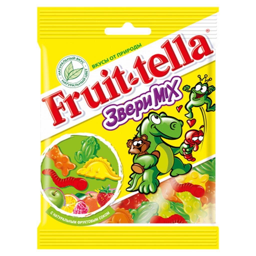 Мармелад жевательный Fruit-tella Звери Mix 150 гр., флоу-пак