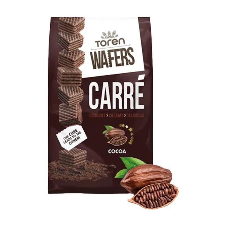 Вафли шоколадные Toren Carre шоколадная начинка 250 гр., флоу-пак