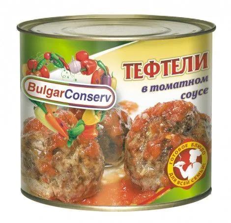 Тефтели BulgarConserv в томатном соусе 540 гр., ж/б