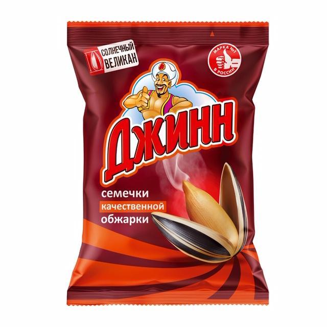 Семечки Джинн Солнечный великан 100 гр., флоу-пак
