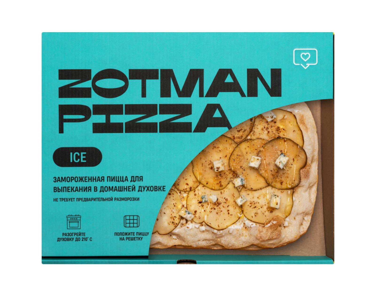 Пицца Zotman Ice Груша Горгонзола замороженная 20х30 см. 415 гр., картон