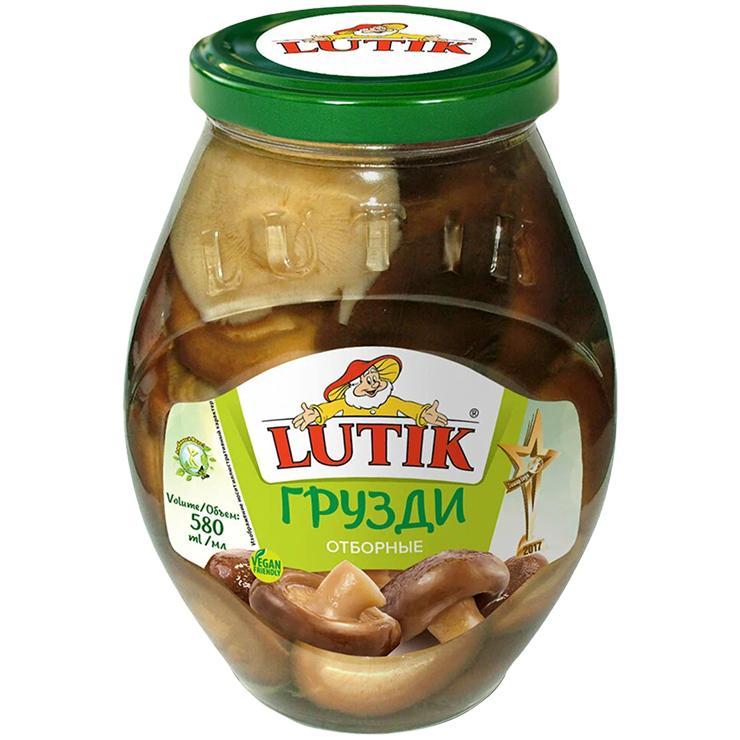 Грузди отборные Lutik в маринаде 580 мл., стекло