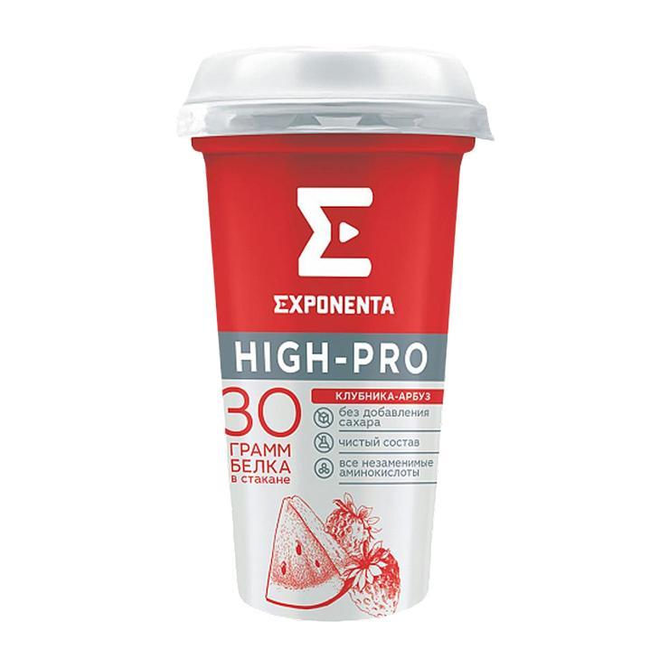 Напиток кисломолочный Exponenta High-pro клубника арбуз 250 гр., стакан