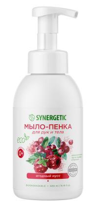 Мыло-пенка для рук и тела Synergetic Ягодный мусс 500 мл., ПЭТ