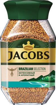 Кофе Jacobs Brazilian selection растворимый сублимированный 95 гр., стекло