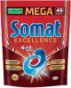 Капсулы для посудомоечных машин Somat Excellence 4 в 1 45 шт., дой-пак
