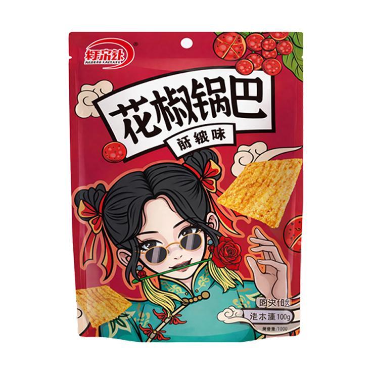 Чипсы Hao Di Xiong рисовые терпко-острый вкус 35 гр., дой-пак