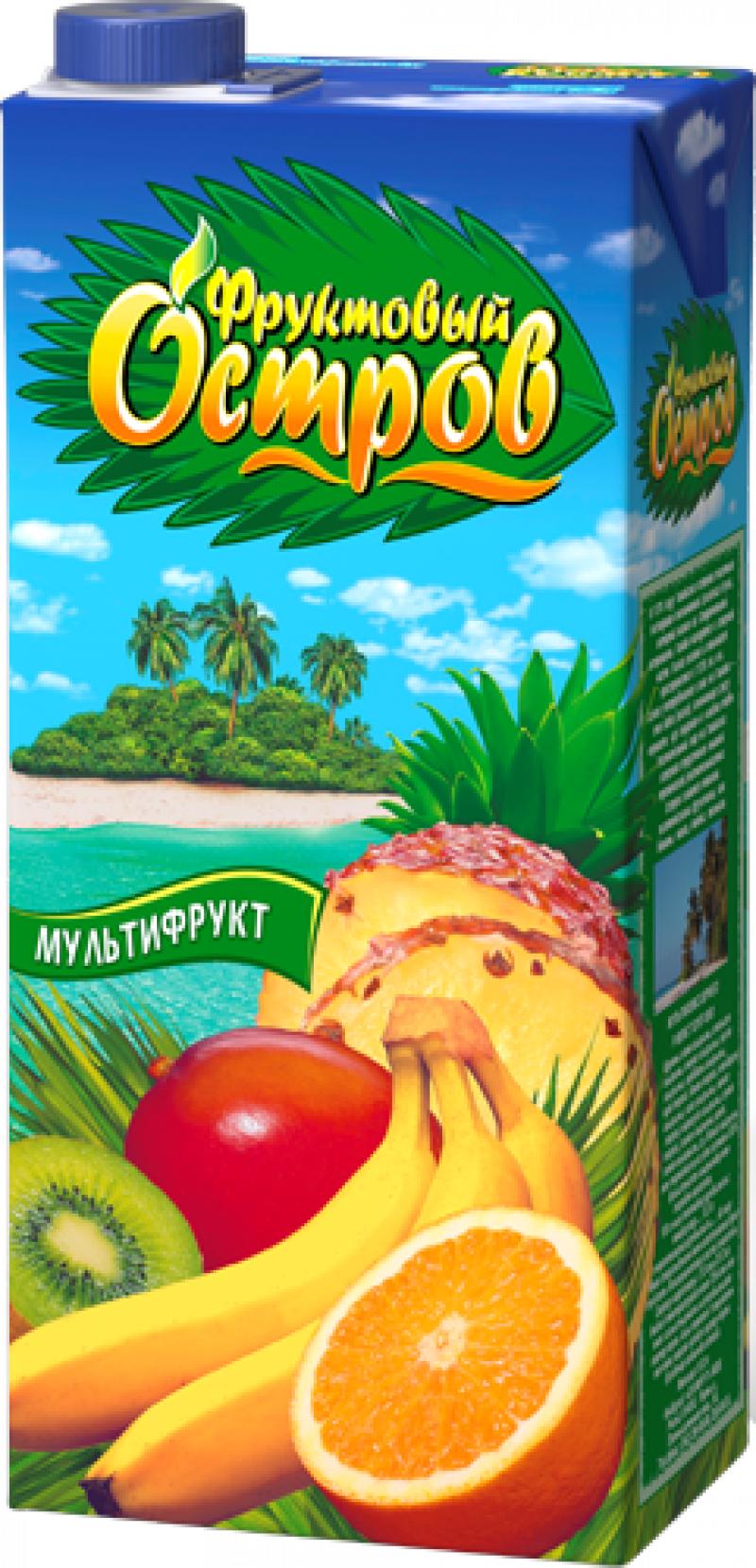 Напиток Фруктовый остров мультифруктовый для дет.питания старше 3х лет, 1,9 л., тетра-пак