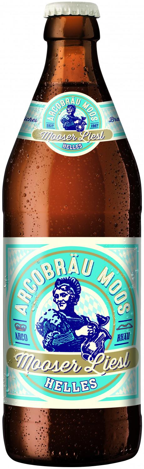 Пиво Светлое Arcobräu Moos Mooser Liesl Helles 5,3%, 500 мл., стекло