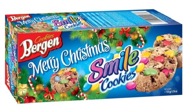 Печенье Bergen Smile Cookies с драже 135 гр., картон