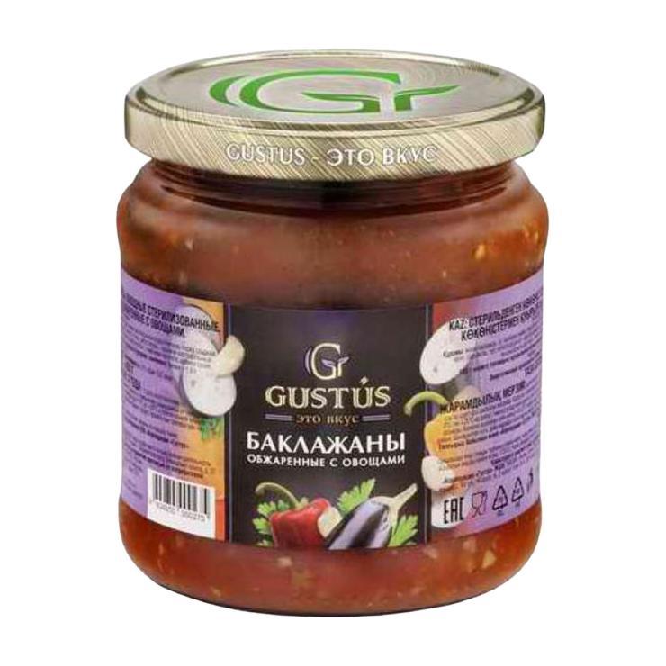 Баклажаны Gustus обжаренные с овощами 460 гр., стекло