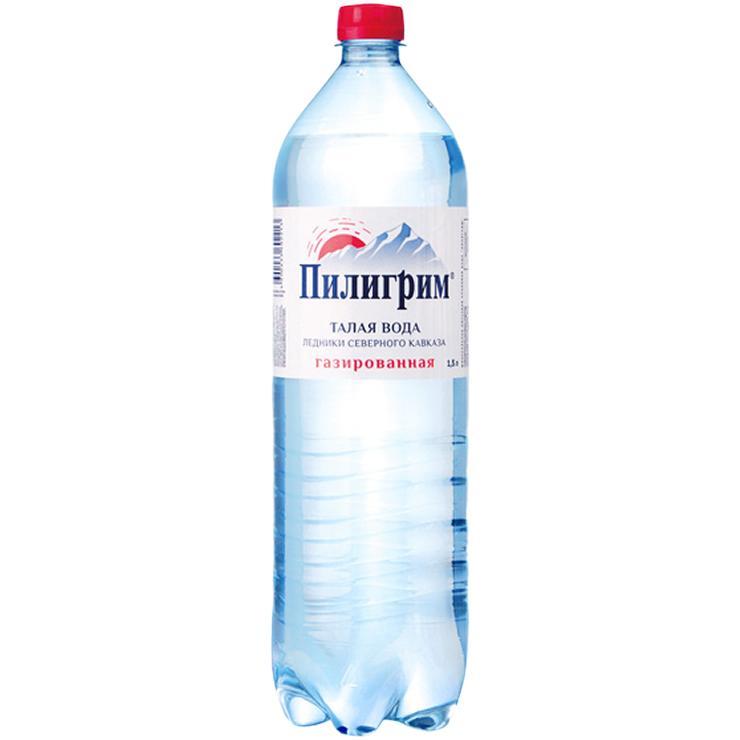 Вода газированная Пилигрим минеральная питьевая 1,5 л., ПЭТ