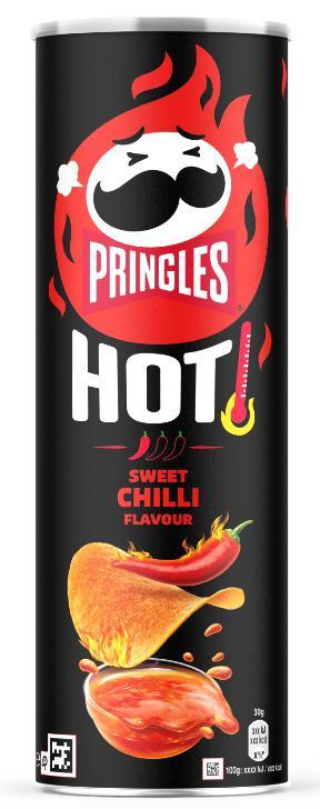 Чипсы Pringles Hot Sweet Chilli сладкий чили 160 гр., туба