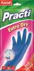 Перчатки резиновые Paclan Practi Extra Dry, разм. M, флоу-пак