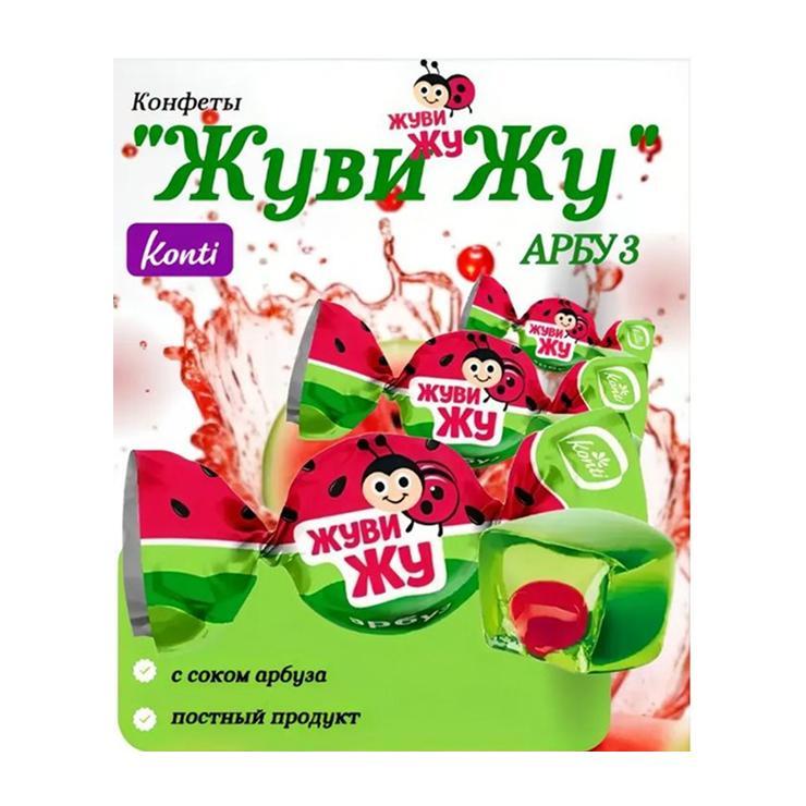 Конфеты Konti Жуви Жу арбуз 1 кг., флоу-пак