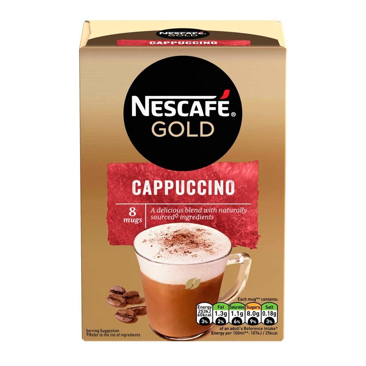 Кофе Nescafe Gold Cappuccвo растворимый 15,5 гр., флоу-пак