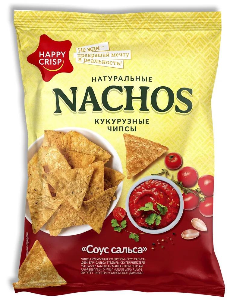 Чипсы Happy Nachos кукурузные Соус сальса 75 гр., флоу-пак