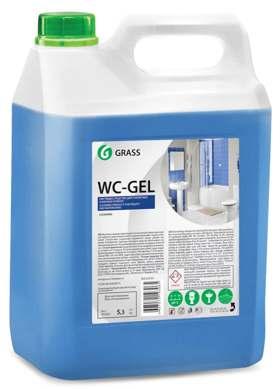 Средство для уборки сантехнических блоков Grass WS-GEL, кислотное, гель, 5,3 кг., канистра