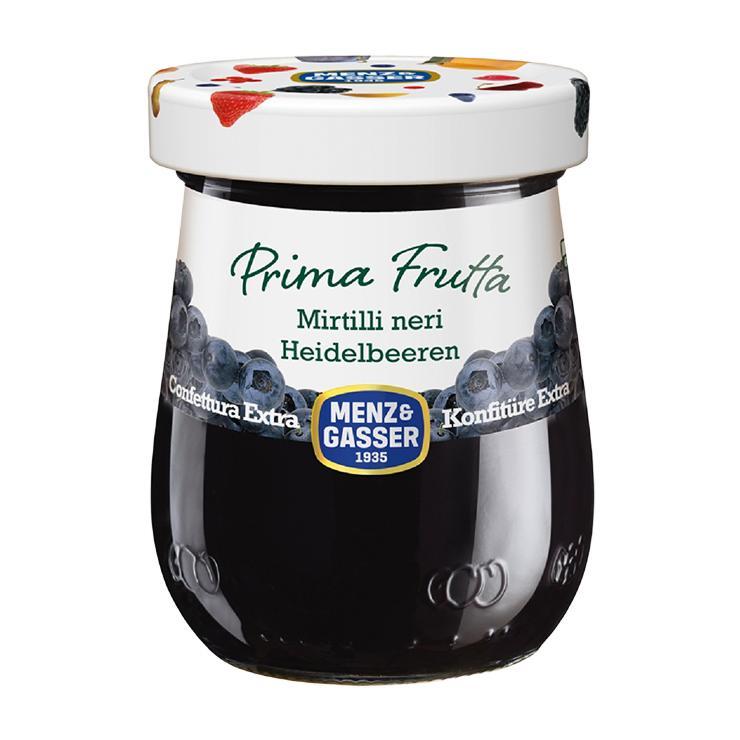 Конфитюр Menz & Gasser Prima Frutta Экстра черника 340 гр., стекло