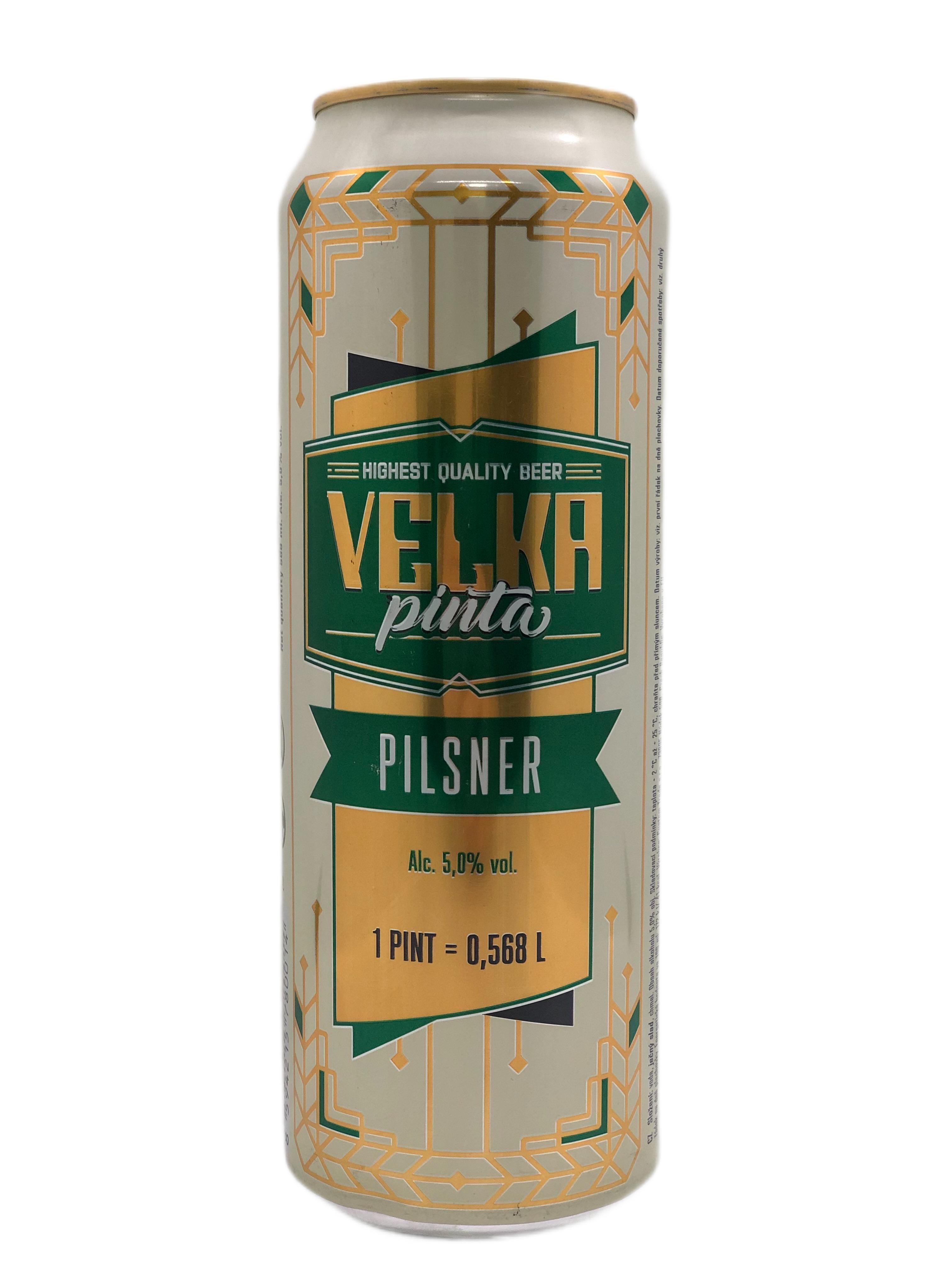 Пиво Velka Pinta Pilsner светлое 5% 568 мл., ж/б