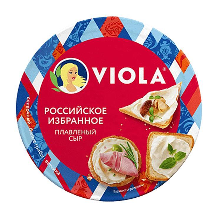 Сыр плавленый Viola российское избранное ассорти 35% 130 гр., картон