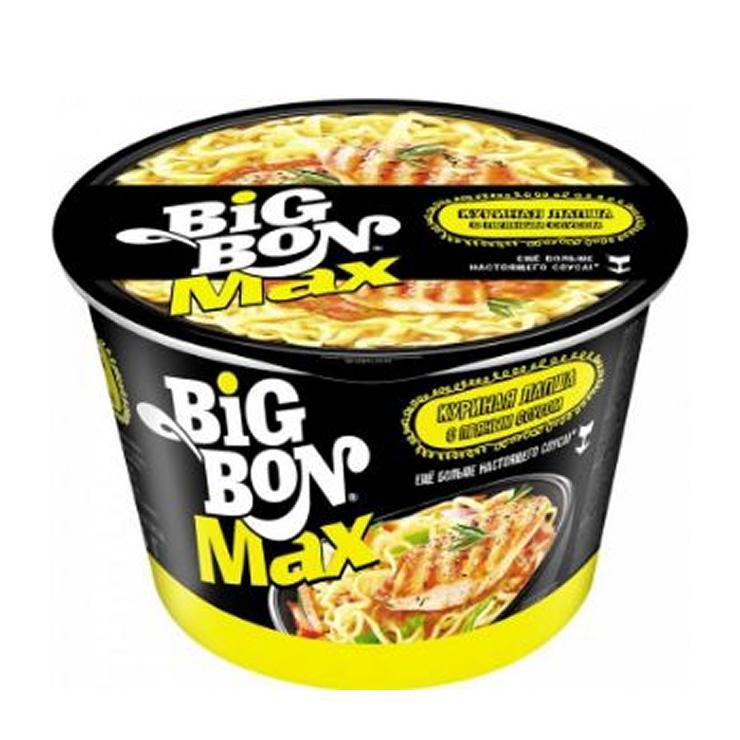 Лапша быстрого приготовления Big Bon Max курица с пряным соусом 95 гр., ведро