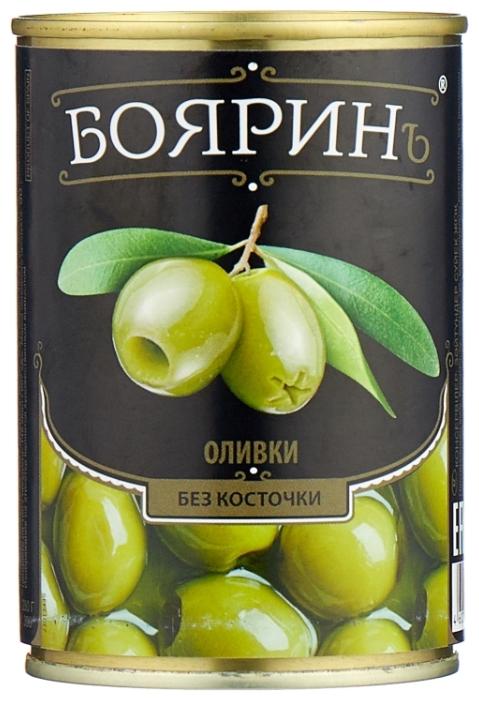 Оливки Бояринъ без косточки 300 мл., ж/б