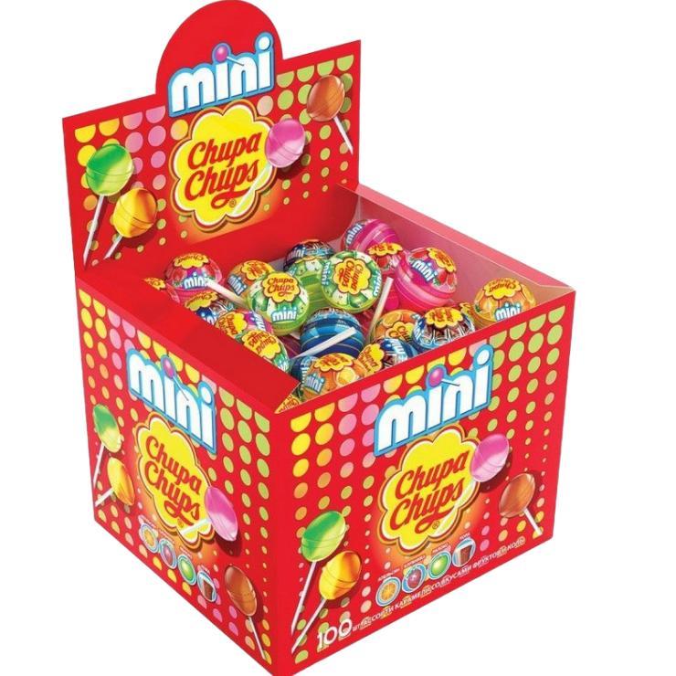 Карамель на палочке Chupa Chups mini ассорти 6 гр., обертка