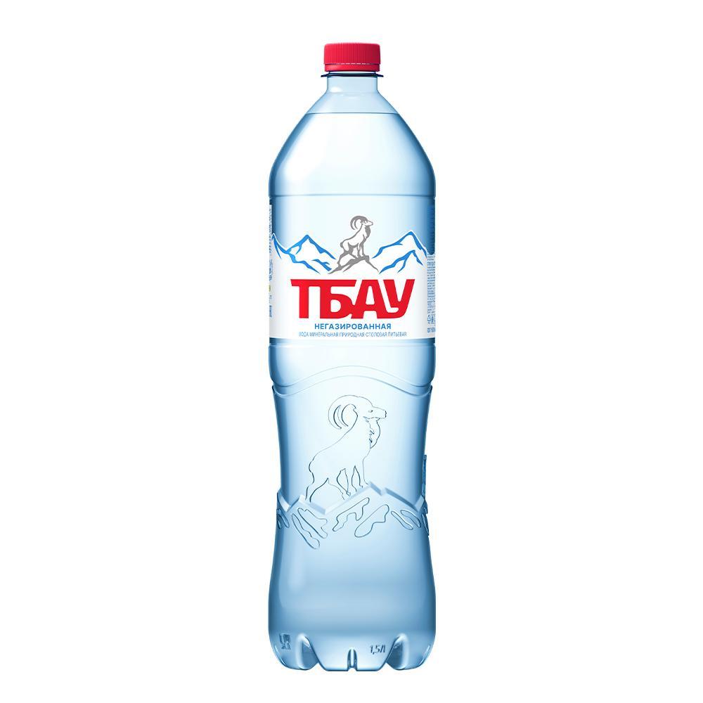 Вода негазированная ТБАУ минеральная природная столовая 1,5 л., ПЭТ