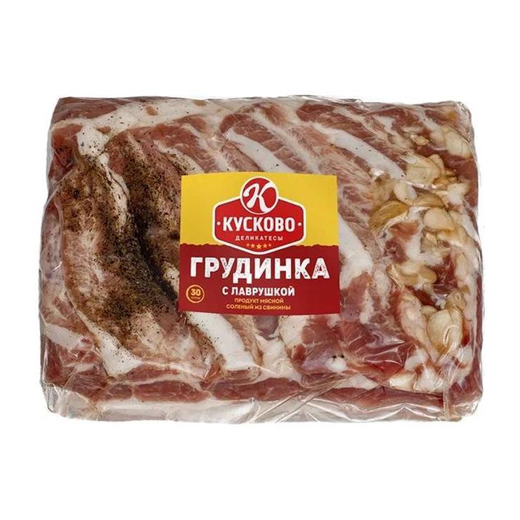 Грудинка Кусково свиная соленая лаврушка 1,5 кг., вакуум