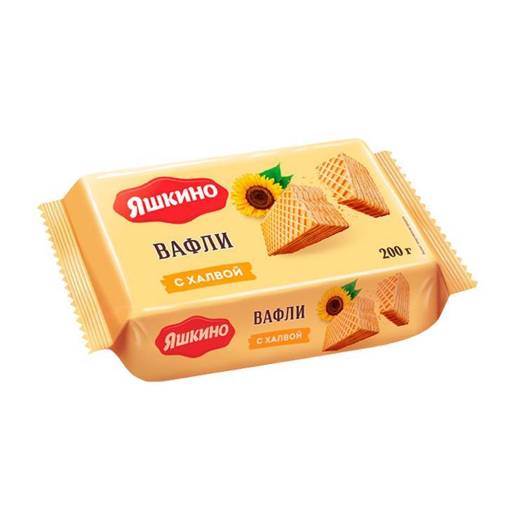 Вафли Яшкино с халвой 200 гр., флоу-пак