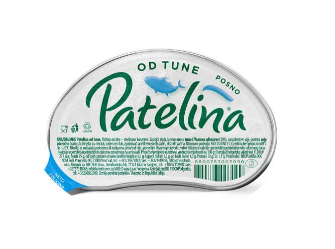 Паштет PATELINA из тунца 60 гр., ламистер