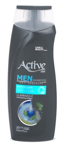 ACTIVE Шампунь &#34;CARE &amp; BEAUTY&#34; 350мл Мужской против перхоти климбазолом и ментолом(9211)*12