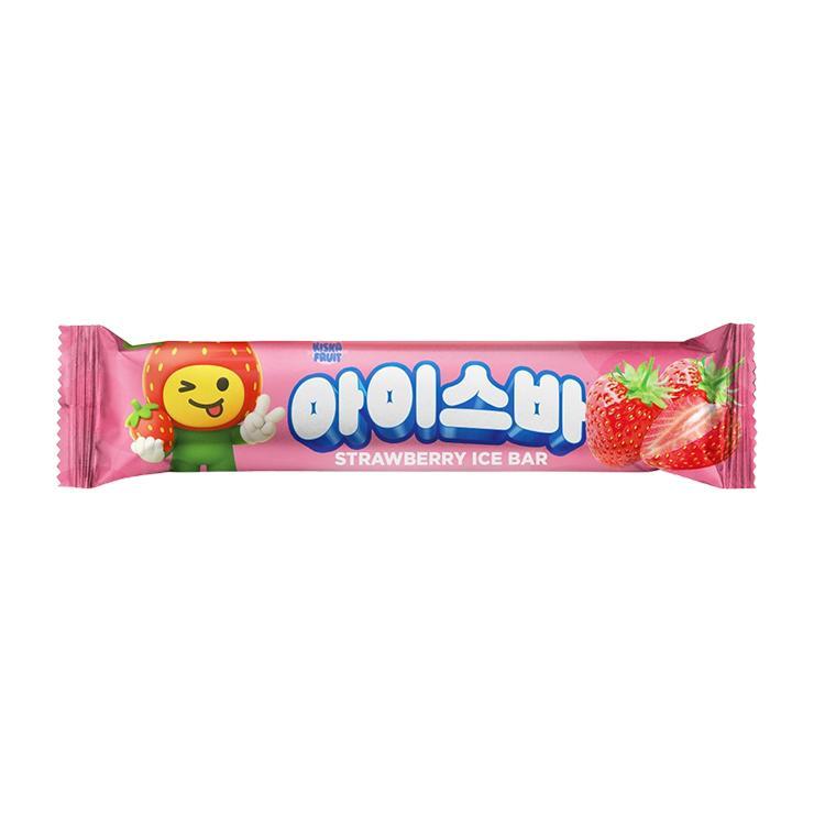 Мороженое эскимо KISKA FRUIT клубника 68 гр., флоу-пак
