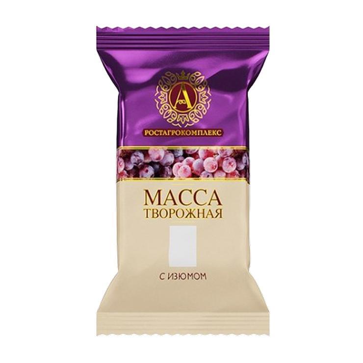 Масса творожная А.Ростагрокомплекс изюм 17,9% 180 гр., флоу-пак