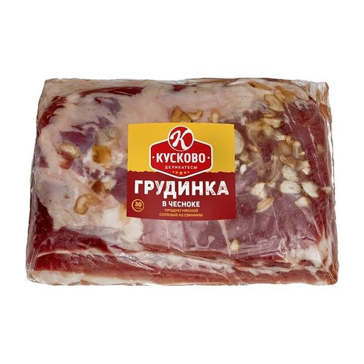 Грудинка Луна Свиная соленая в чесноке 1,5 кг., вакуум