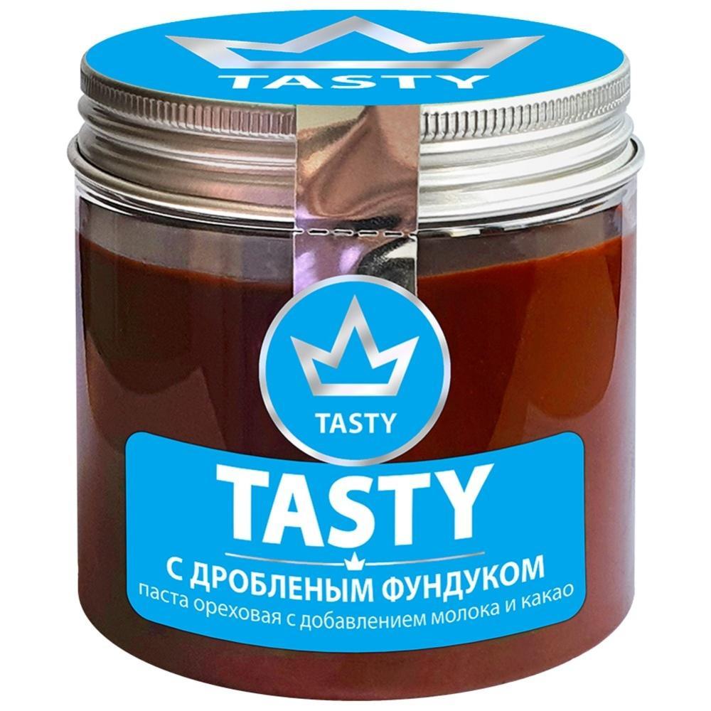 Паста TASTY Ореховая с добавлением молока и какао с дробленым фундуком 200 гр., ПЭТ
