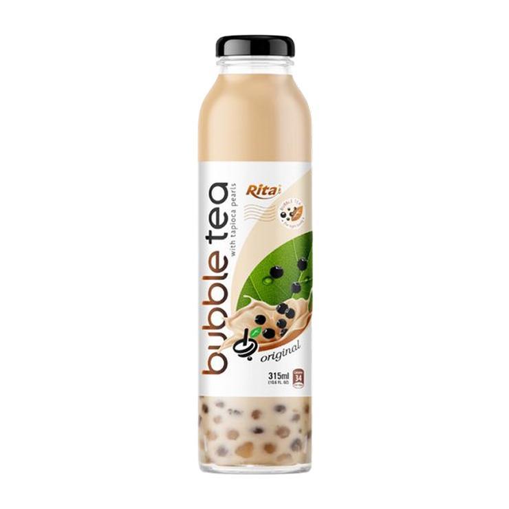 Чай холодный Rita Bubble milk tea Original с шариками из Конжака 315 мл., стекло